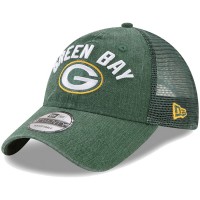 Men's Green Bay Packers New Era Green Rugged Team Trucker 9TWENTY Adjustable Snapback Hat 2773257